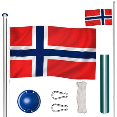 Aluminium flagstang - justerbar højde - Norge