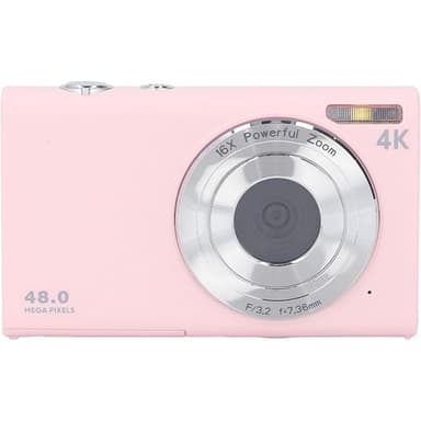 Digitalkamera 48MP 2,7K FHD 16X digital zoom 2,88-tommer skærm Lyserød