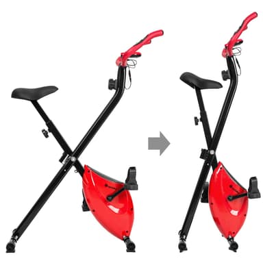 Motionscykel FitX, foldbar med træningscomputer - 113 x 43 x 80 cm