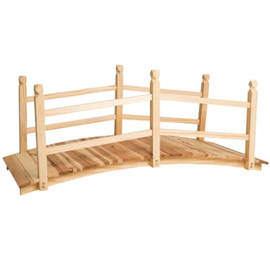 Havebro af træ, 140 cm. lang - brun