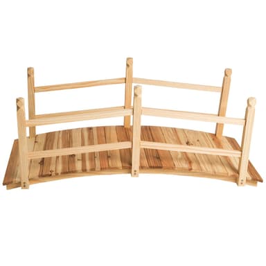 Havebro af træ, 140 cm. lang - brun
