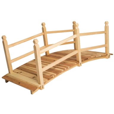 Havebro af træ, 140 cm. lang - brun