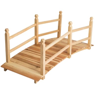 Havebro af træ, 140 cm. lang - brun