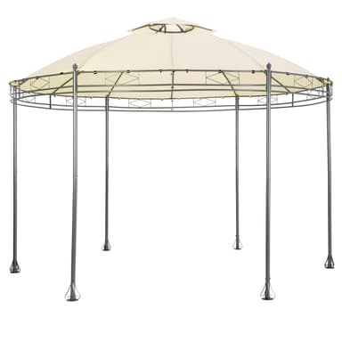 Havepavillon rund 350 cm. - beige