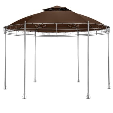 Havepavillon rund 3,5m Siana - brun