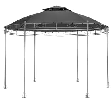 Havepavillon rund 350 cm. - anthrazit