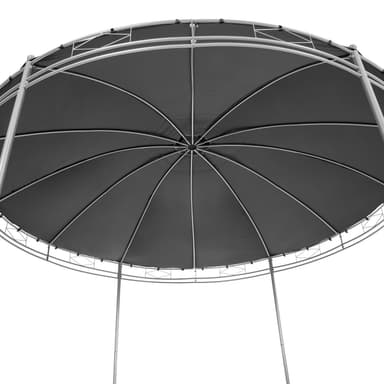 Havepavillon rund 350 cm. - anthrazit