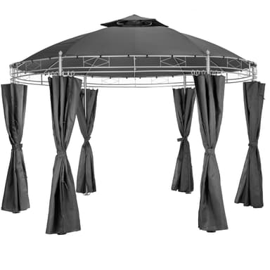 Havepavillon rund 350 cm. - anthrazit