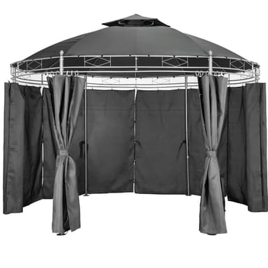 Havepavillon rund 350 cm. - anthrazit