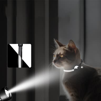 Reflekterende kattehalsbånd med holder til Airtag S