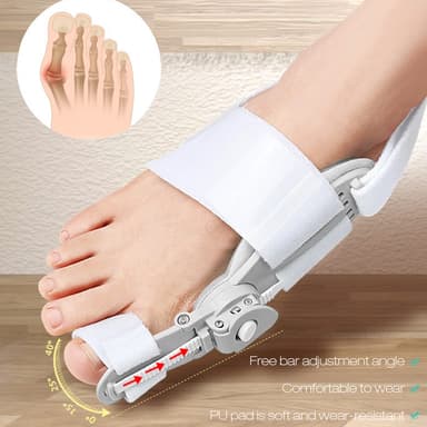 Tåseparator tåretter til hallux valgus Hvid