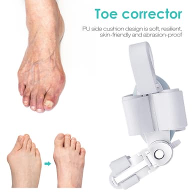 Tåseparator tåretter til hallux valgus Hvid