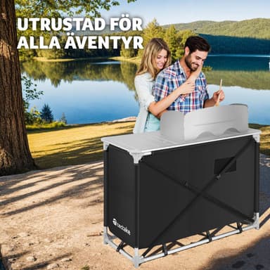Udendørs køkken Luksus med 4 rum - sort