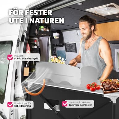 Udendørs køkken Luksus med 4 rum - sort