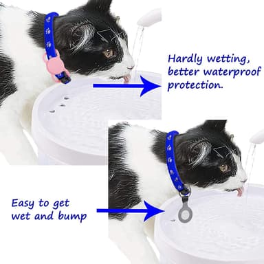 Apple AirTag holder til kat / hund halskæde silikone Mørkeblå