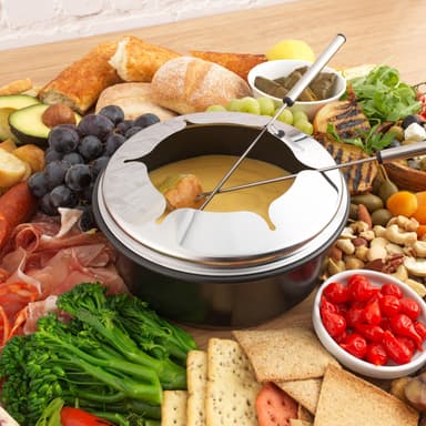Petra 2-i-1 raclette og fondue 500004 (sort)
