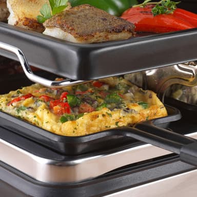Petra 2-i-1 raclette og fondue 500004 (sort)