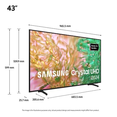 Samsung 43" DU8075 4K Smart TV (2024)