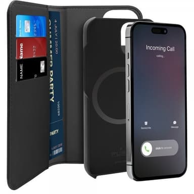 Puro iPhone 13/iPhone 14 Etui Detachable MagSafe Wallet Case Sort