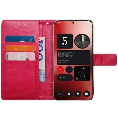 Wallet cover 3-kort Nothing Phone 2a - Lyserød
