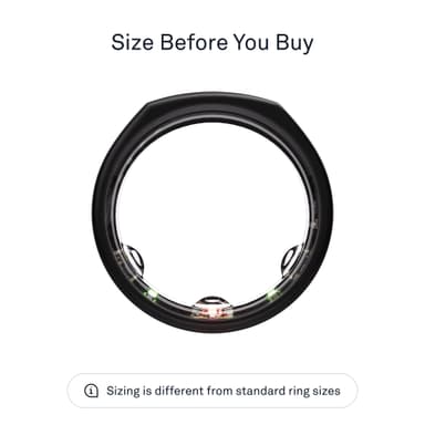 Oura Ring Gen3 Heritage smart-ring størrelse 6 (sort)