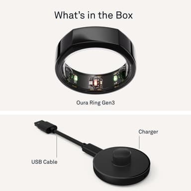 Oura Ring Gen3 Heritage smart-ring størrelse 6 (sort)