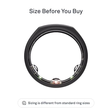 Oura Ring Gen3 Heritage smart-ring størrelse 11 (stealth)