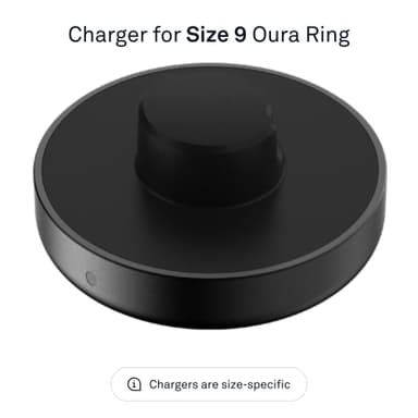 Oura Ring Gen3 oplader (størrelse 9)