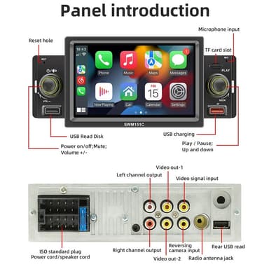 5"" Car Play Car Stereo Mobile Connection Bluetooth MP5-afspiller