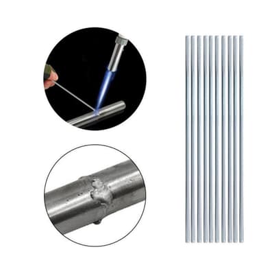 Aluminium svejsestave Sølv 500 x 2 mm 10 stk
