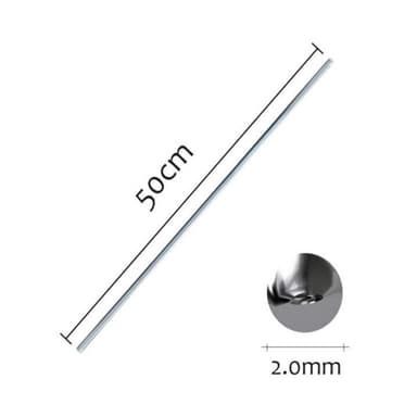 Aluminium svejsestave Sølv 500 x 2 mm 10 stk
