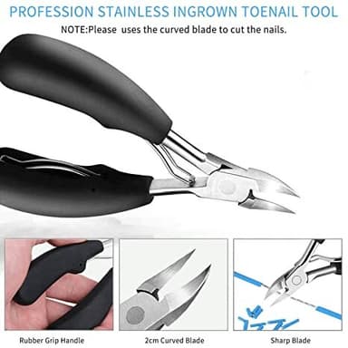 Pedicure & Manicure Kit med etui - 7 dele