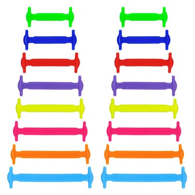 Slipsfri elastiske snørebånd MultiColor