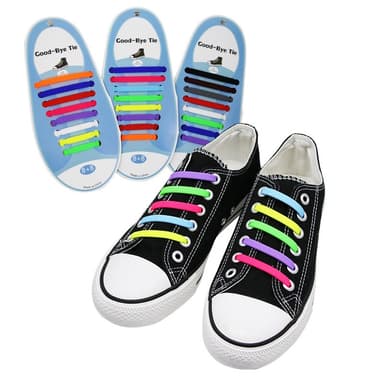 Slipsfri elastiske snørebånd MultiColor