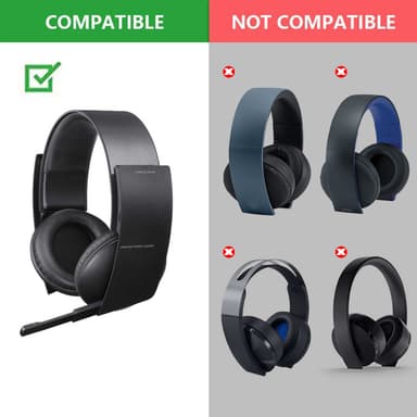 Udskiftningsørepuder til Sony Wireless PS3/PS4/CECHYA-0080 Sort