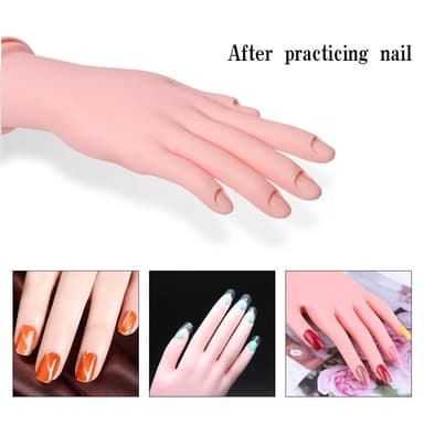 Træningshånd i silikone til negle / manicure