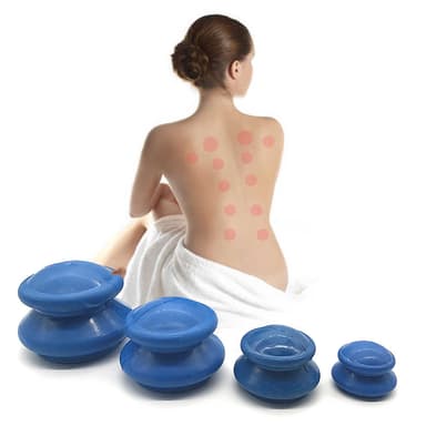 Cupping til helkropsmassage 4-pak (L-XS) Blå