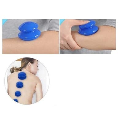 Cupping til helkropsmassage 4-pak (L-XS) Blå