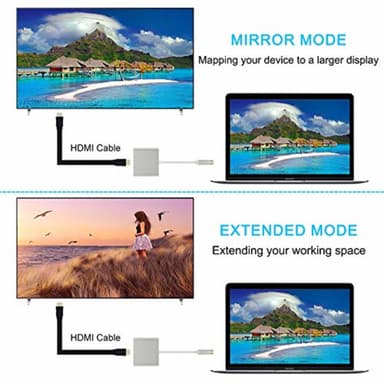 USB-C til VGA-adapter med USB 3.0 PD og USB-C