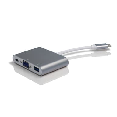 USB-C til VGA-adapter med USB 3.0 PD og USB-C