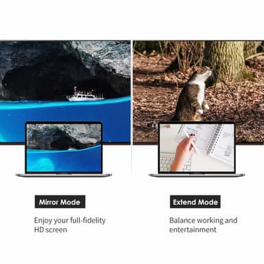 USB-C til VGA-adapter med USB 3.0 PD og USB-C