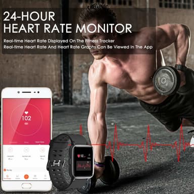 Smart ur med 1,3 tommer farvedisplay - vandtæt sportsur