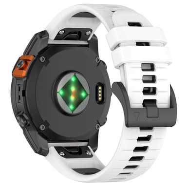 Hurtig-release horisontale linjer Tofarvet armbåndsurrem til Garmin Fenix MultiColor 22 mm