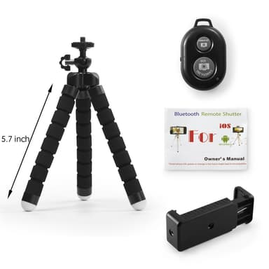 Tripod - Trebenet stativ med fjernbetjening til mobil og kamera