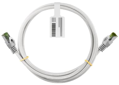 RJ45 netværkskabel med CAT 8.1 S/FTP råkabel, AWG 26, hvid