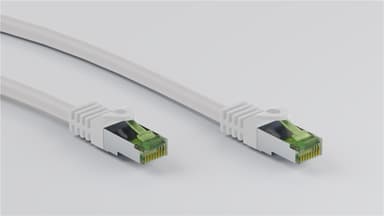 RJ45 netværkskabel med CAT 8.1 S/FTP råkabel, AWG 26, hvid
