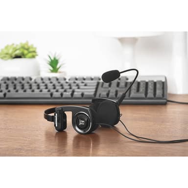 Hovedtelefon PortaPro Communication Headset On-Ear Mic Sort