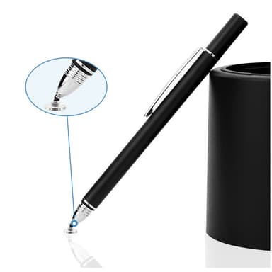 Stylus pen med skivespidser og låg Universal 7 mm Sort
