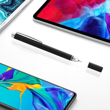 Stylus pen med skivespidser og låg Universal 7 mm Sort