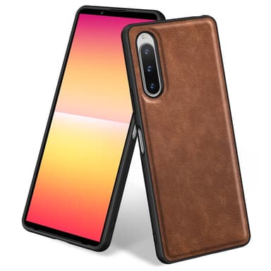 SKALO Sony Xperia 10 V PU-læder Hybrid Cover - Brun